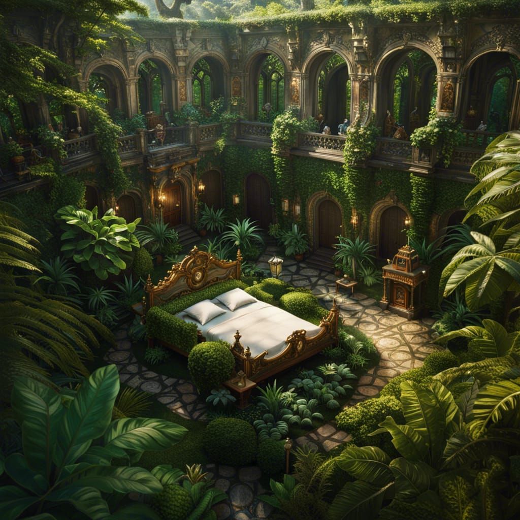 Bedroom in the rainforest