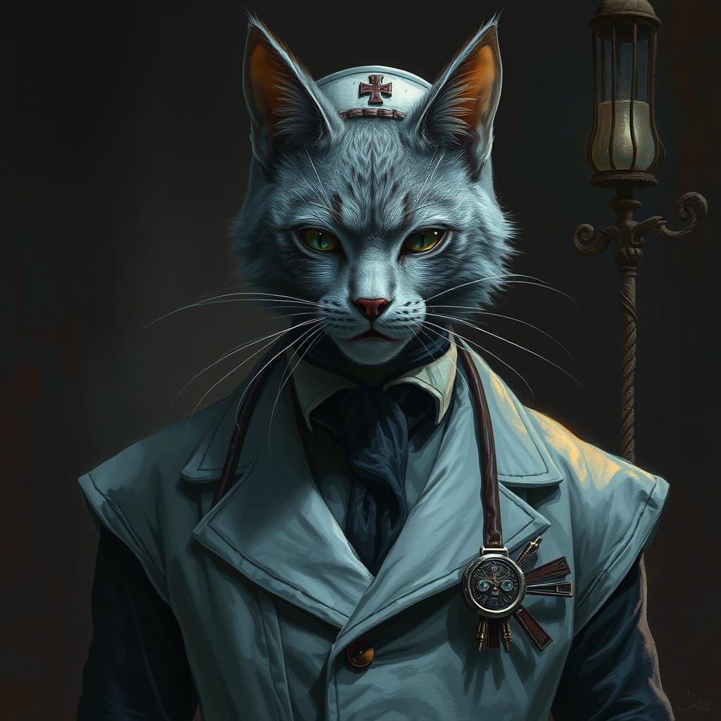 The addled, mean-spirited male anthropomorphic gray-furred C...