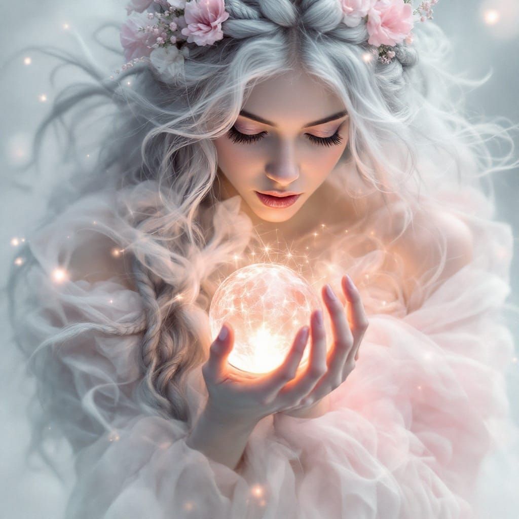 Ethereal Female Figure in Soft Focus, Lost in Thought