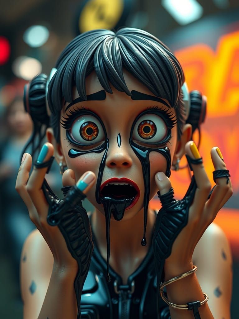 Pixar-Inspired Goddess Emerges from Gooey, Black Slime