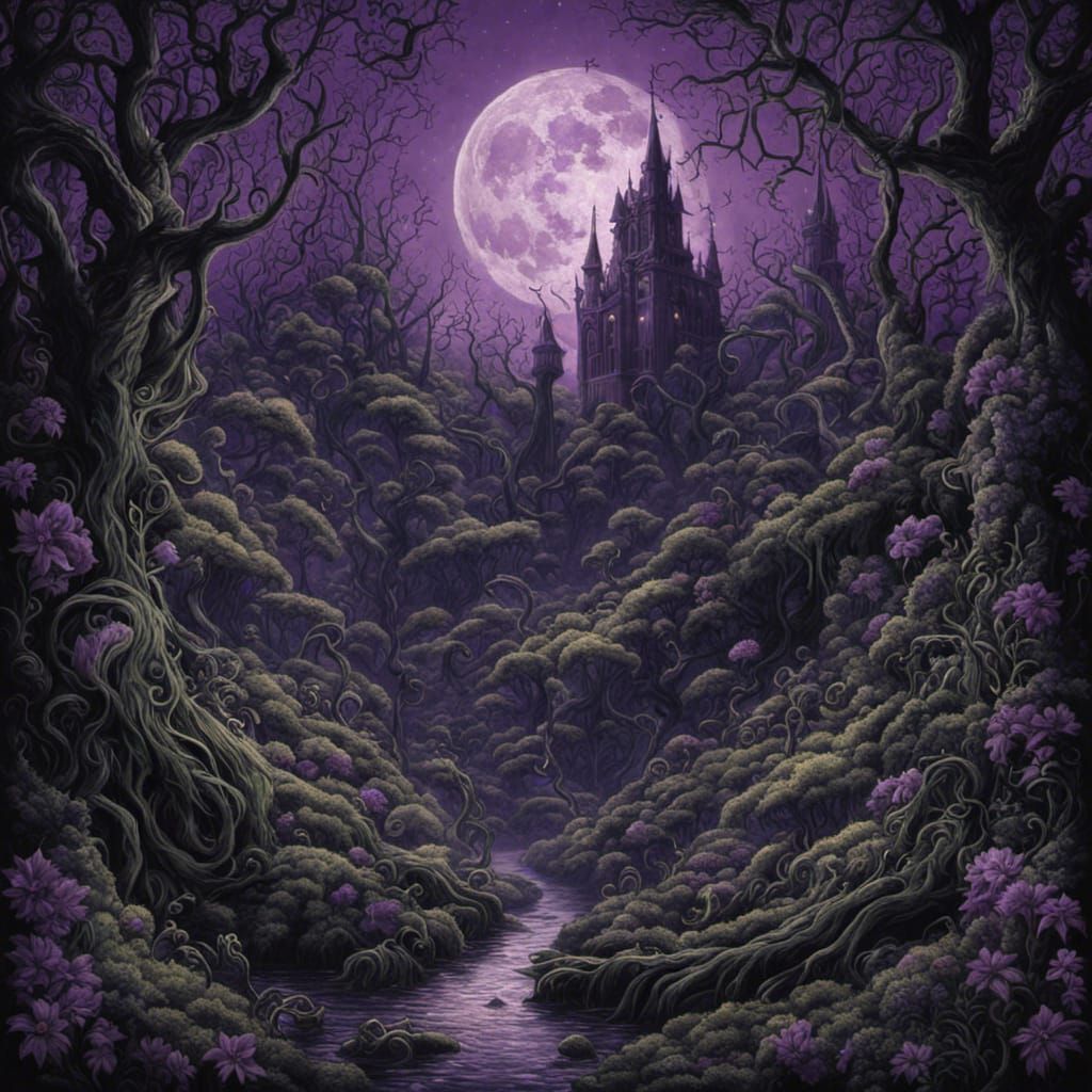 Eldritch Gothic Forest in Burton Style