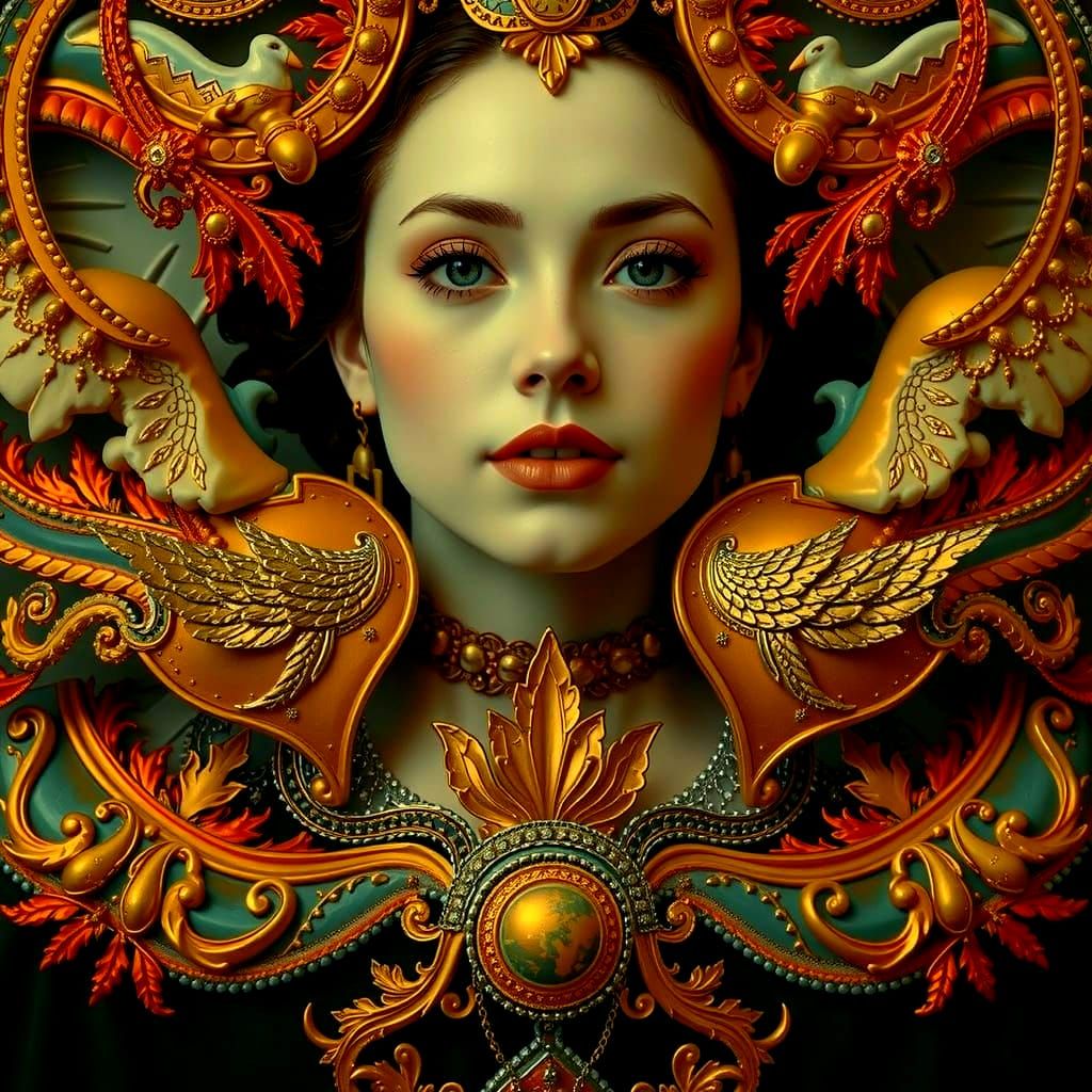 Abstract Image with Pixilation and Gaussian Blur