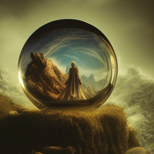 Wizard and Crystal Ball: Epic Digital Painting
