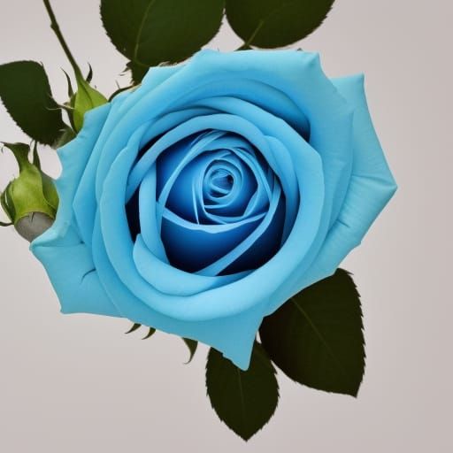 Blue Rose with Hearts Expressing Love