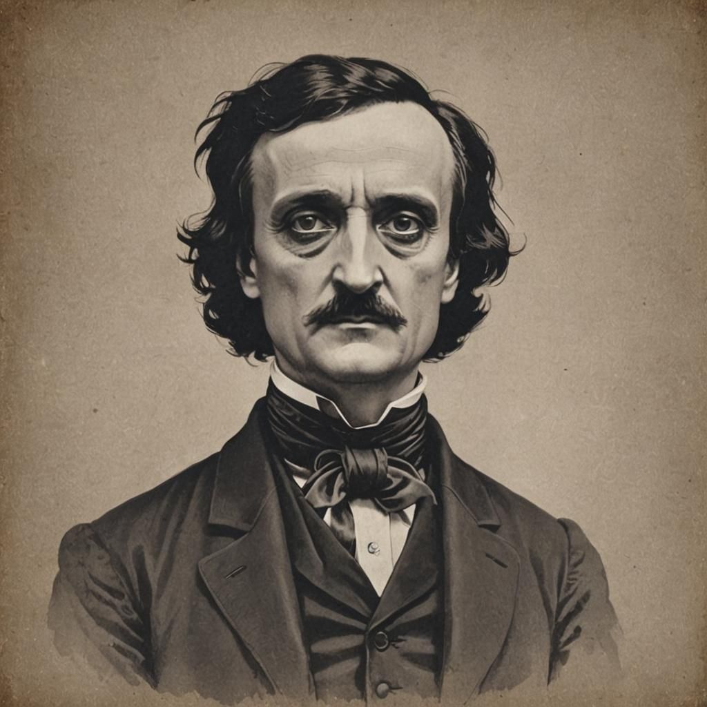 Dark Gothic Portrait Inspired by Edgar Allan Poe