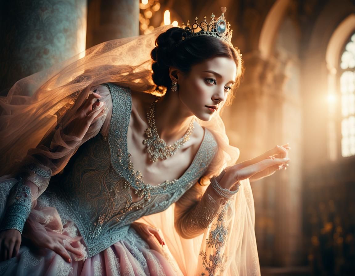 Princess in Castle Fantasy Portrait Art