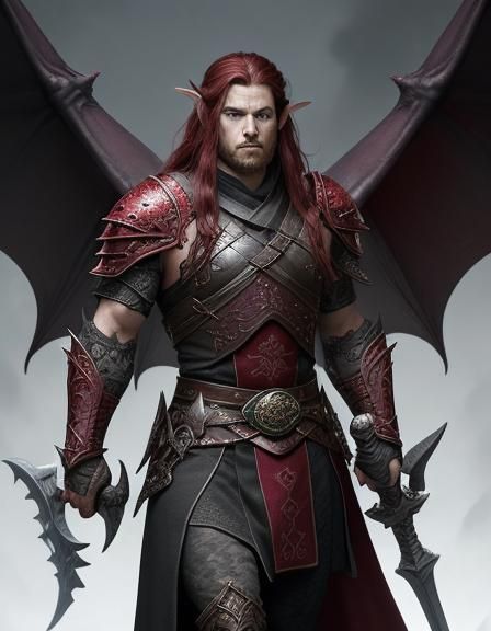 Fantasy Adventurer in Tavern with Warhammer