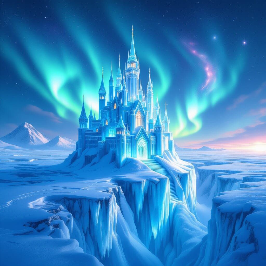 Majestic Ice Castle on Frozen Abyss Edge
