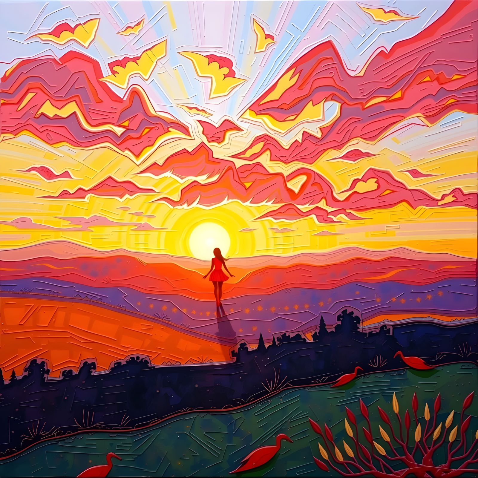 Radiant Morning Awakening in Vibrant Hues