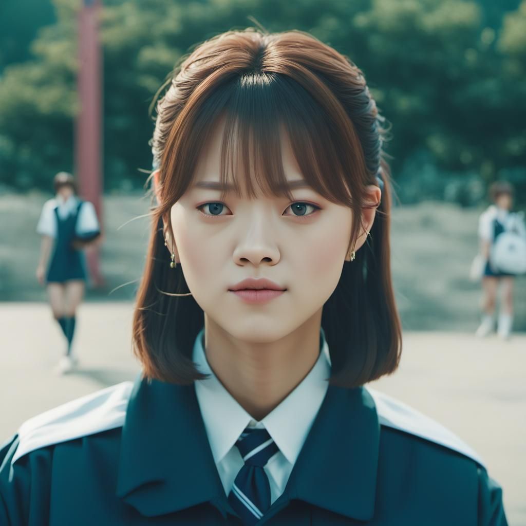 K-Pop Star in Korean School Uniform
