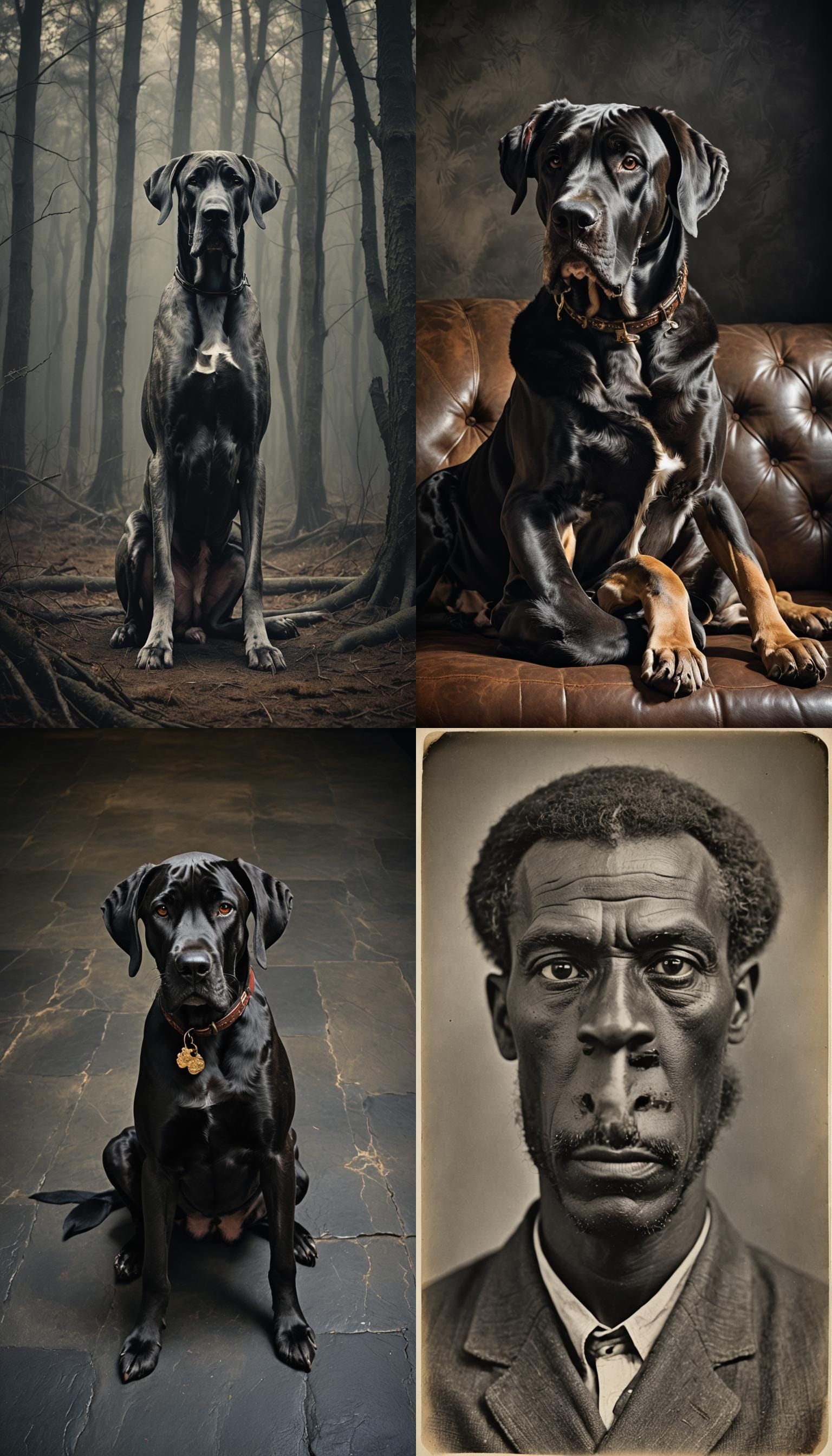 Elegant Black Great Dane Portrait
