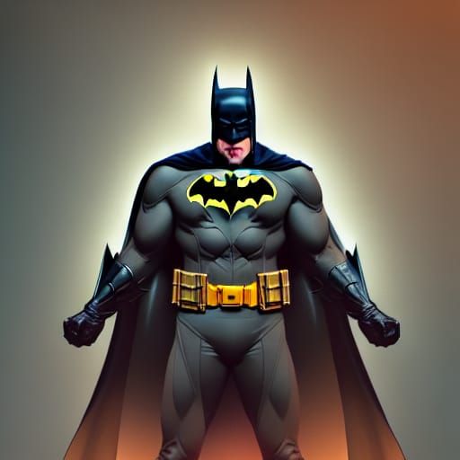 Batman Portrait in Comic Book Art Style