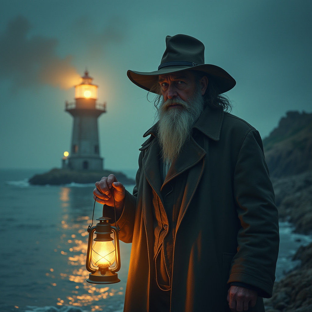 Anime Sci-Fi Lighthouse Keeper by Cosmic Sea