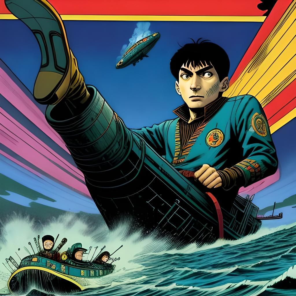 Kafka's Acid Trip in Yellow Submarine Comic Art