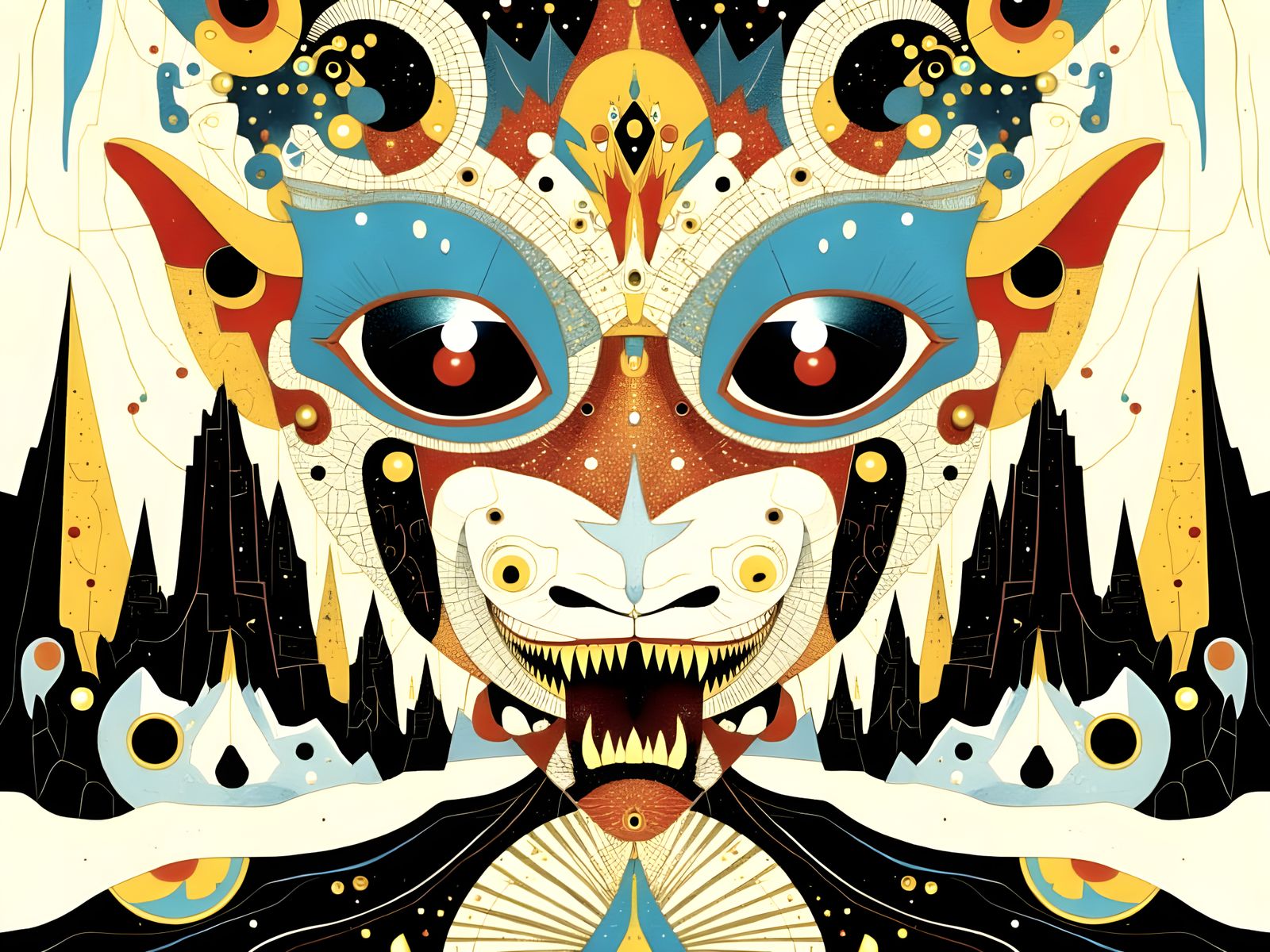 Eldritch Futurism in Pop Art Style