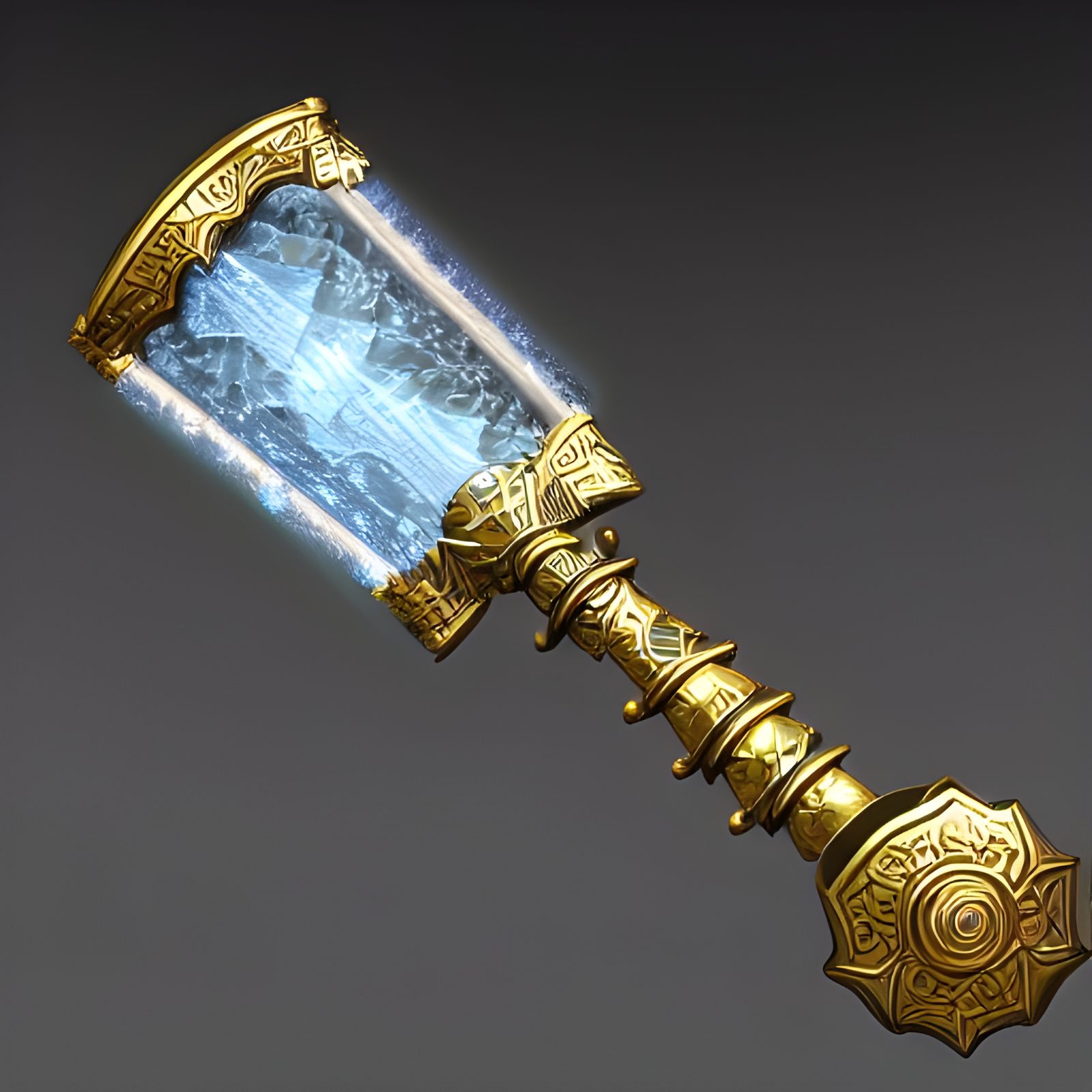 Stone Crystal Warhammer: Dwarven Craftsmanship in 8K