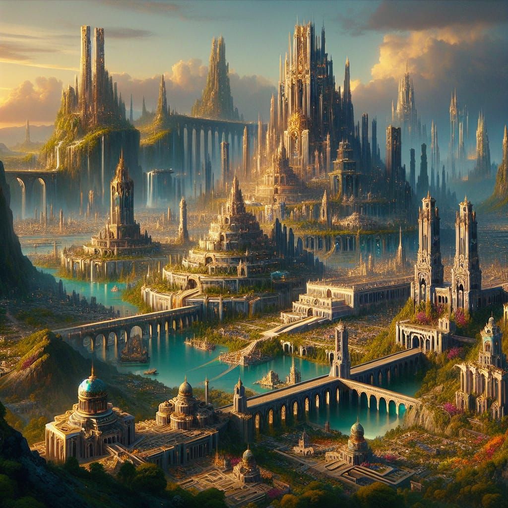 Ancient Civilization at its Peak in Digital Painting