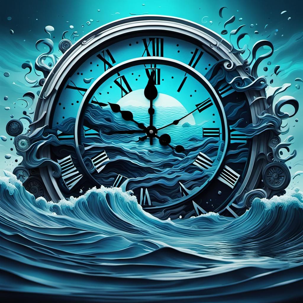 Surrealism illusion of time