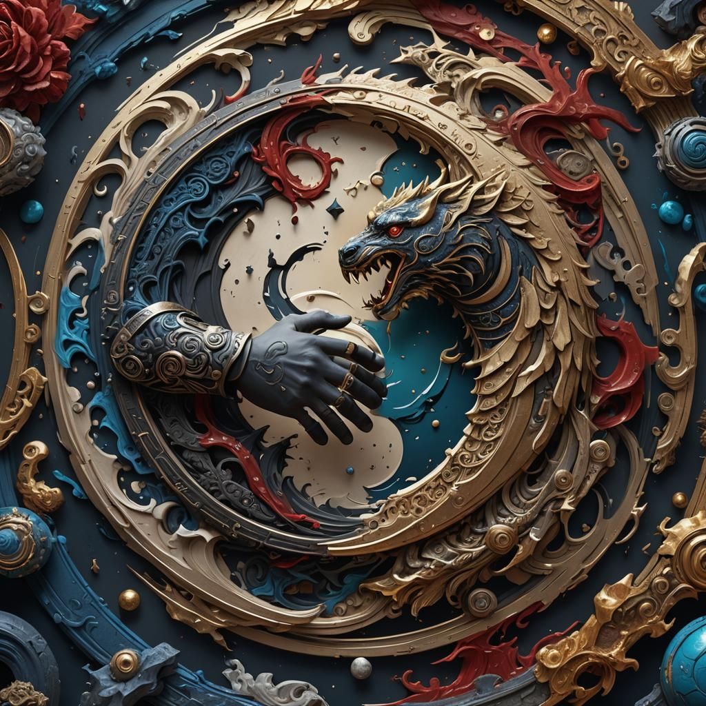 Yin-Yang Handshake: Good and Bad in Detailed Matte Painting