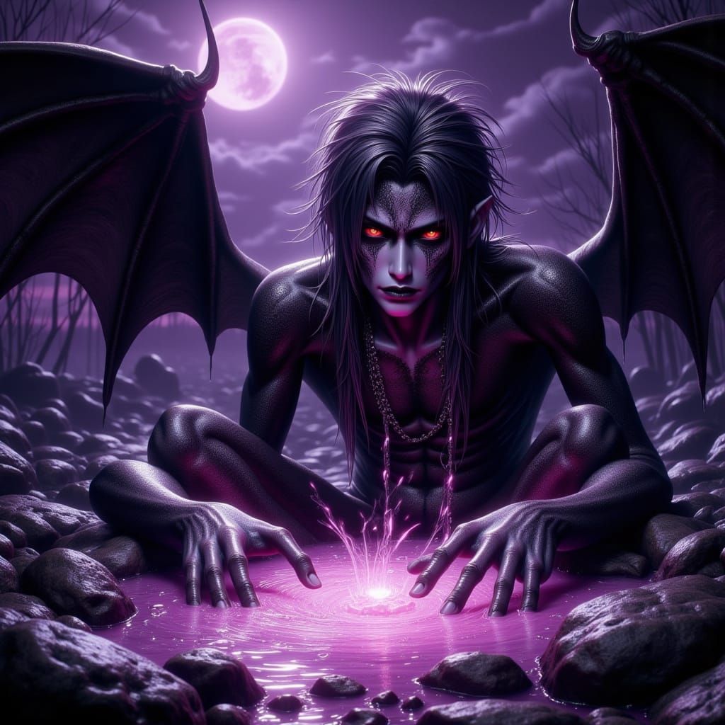 Ethereal Ghoul in Molten Starlight: Surreal Art