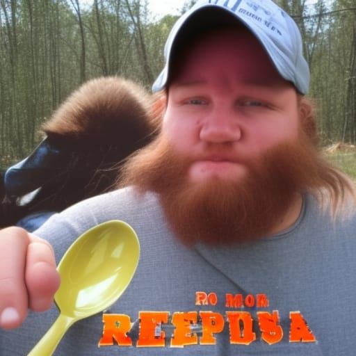 Disturbing Image of Self-Harm with Spoon