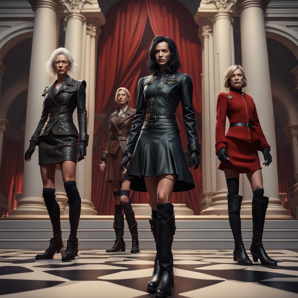 Devilish Women at Trial: A Fantasy Concept Art