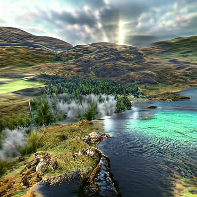 Scottish Highlands Serene Landscape