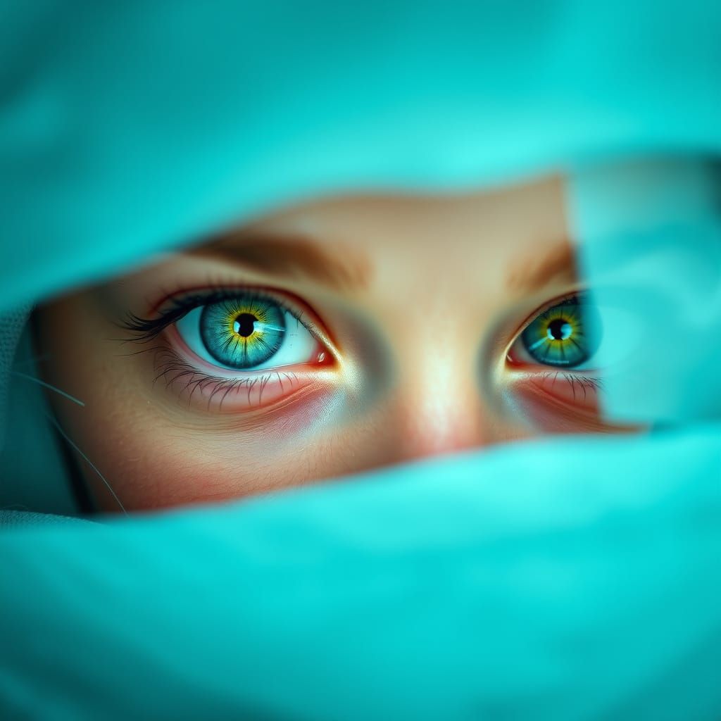 Glowing Emerald Eyes in Photorealistic Detail