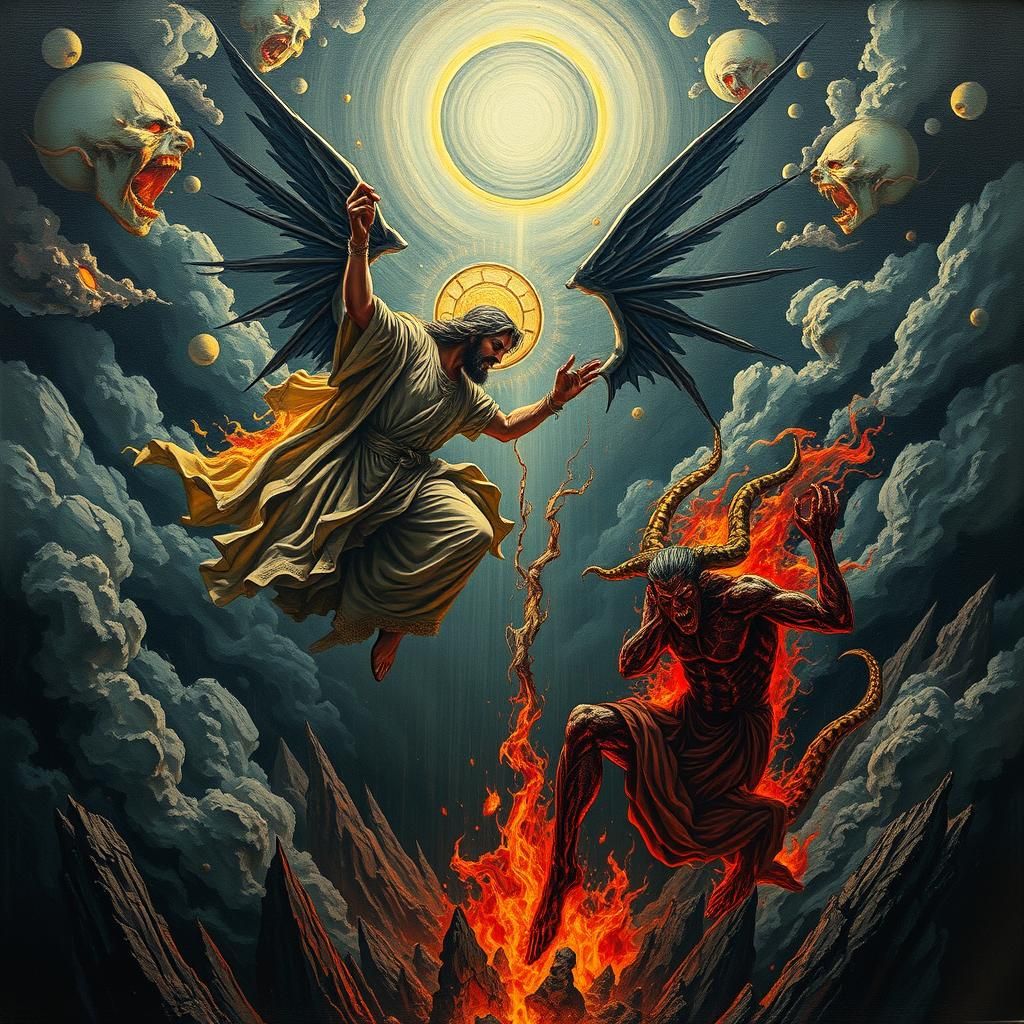 God and Satan Fall From Heaven: Heavy Metal Art