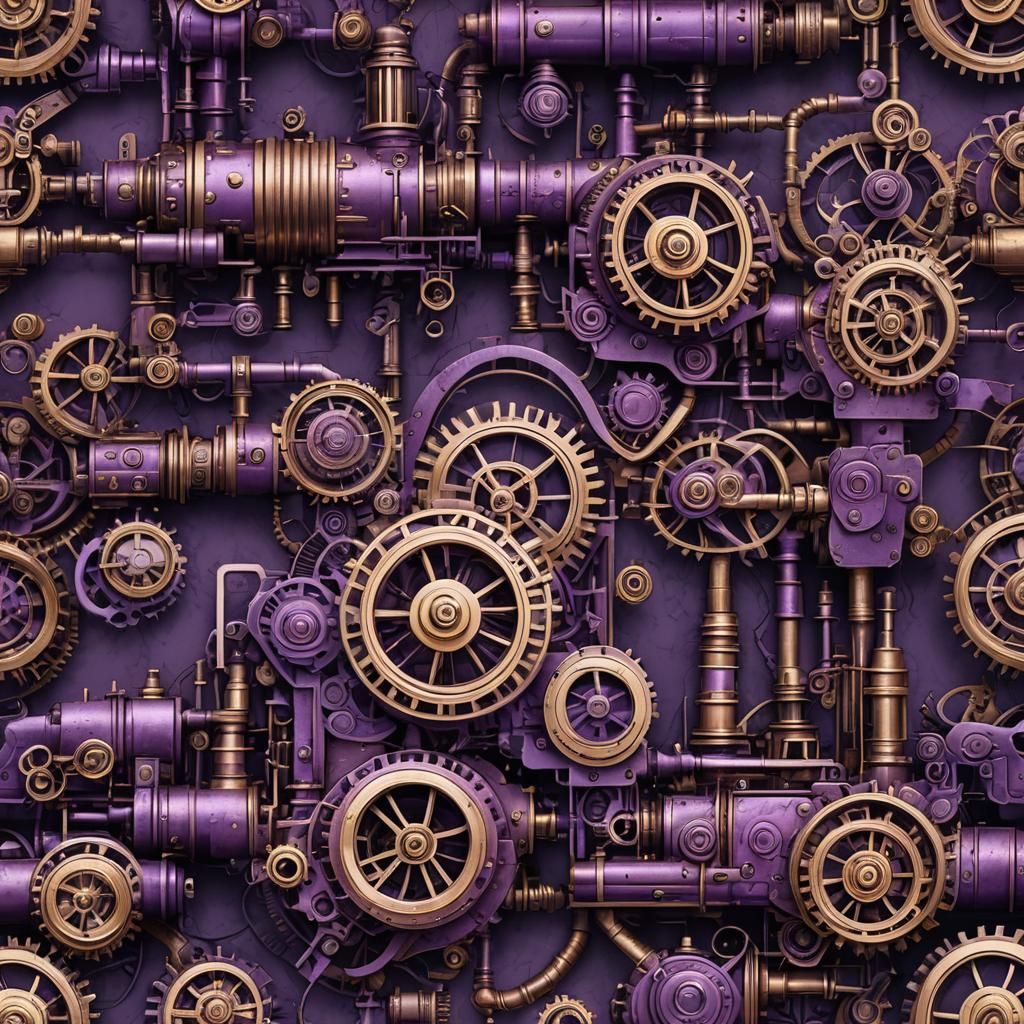 Purple Steampunk Engine