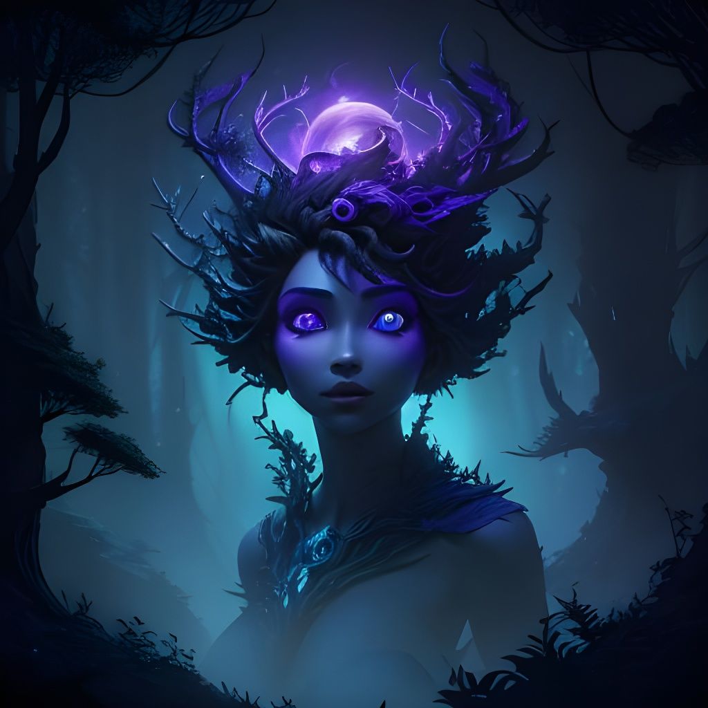 Alien Girl in Blind Forest: Painterly Style