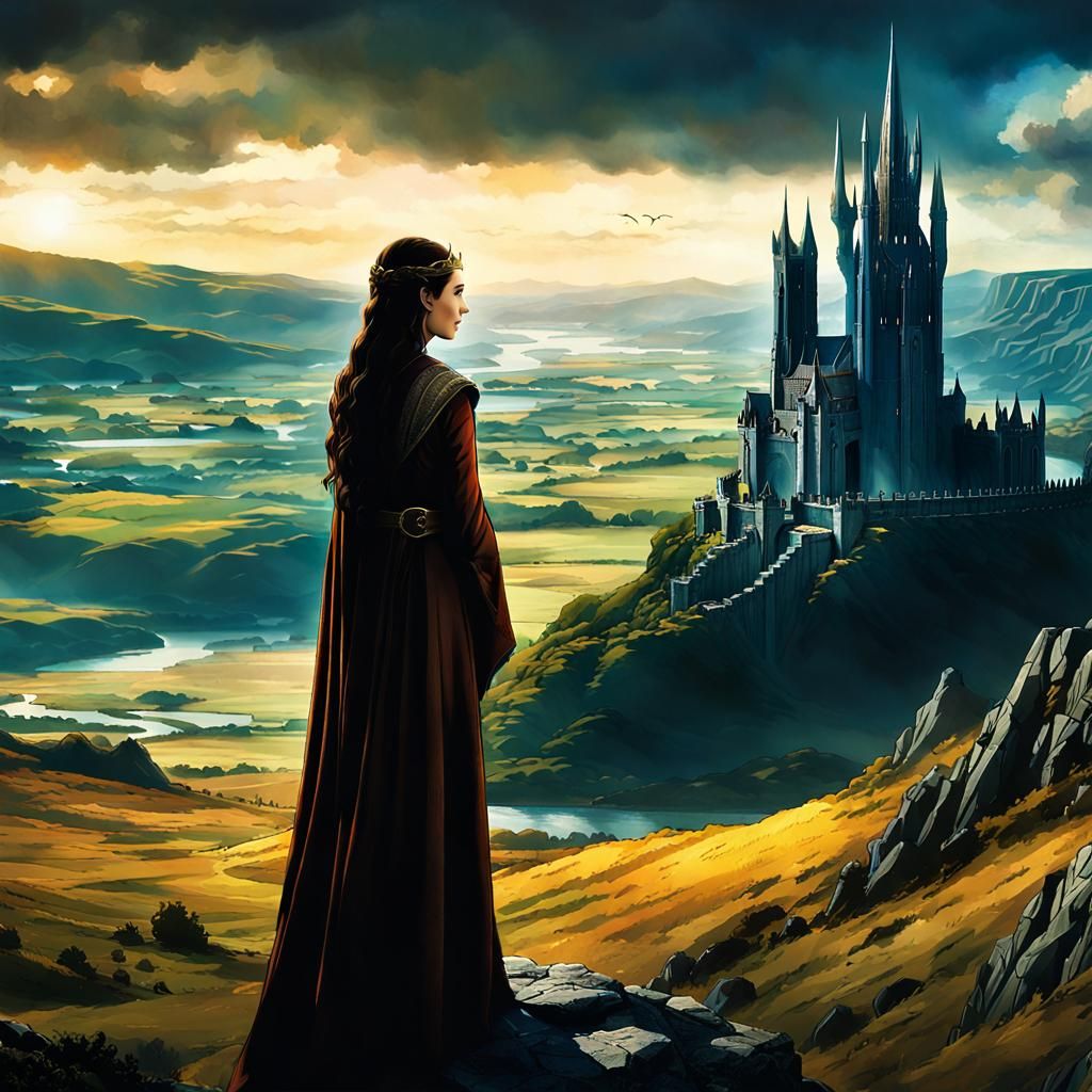 Arwen at Helm's Deep: Cinematic Photographic Rendition