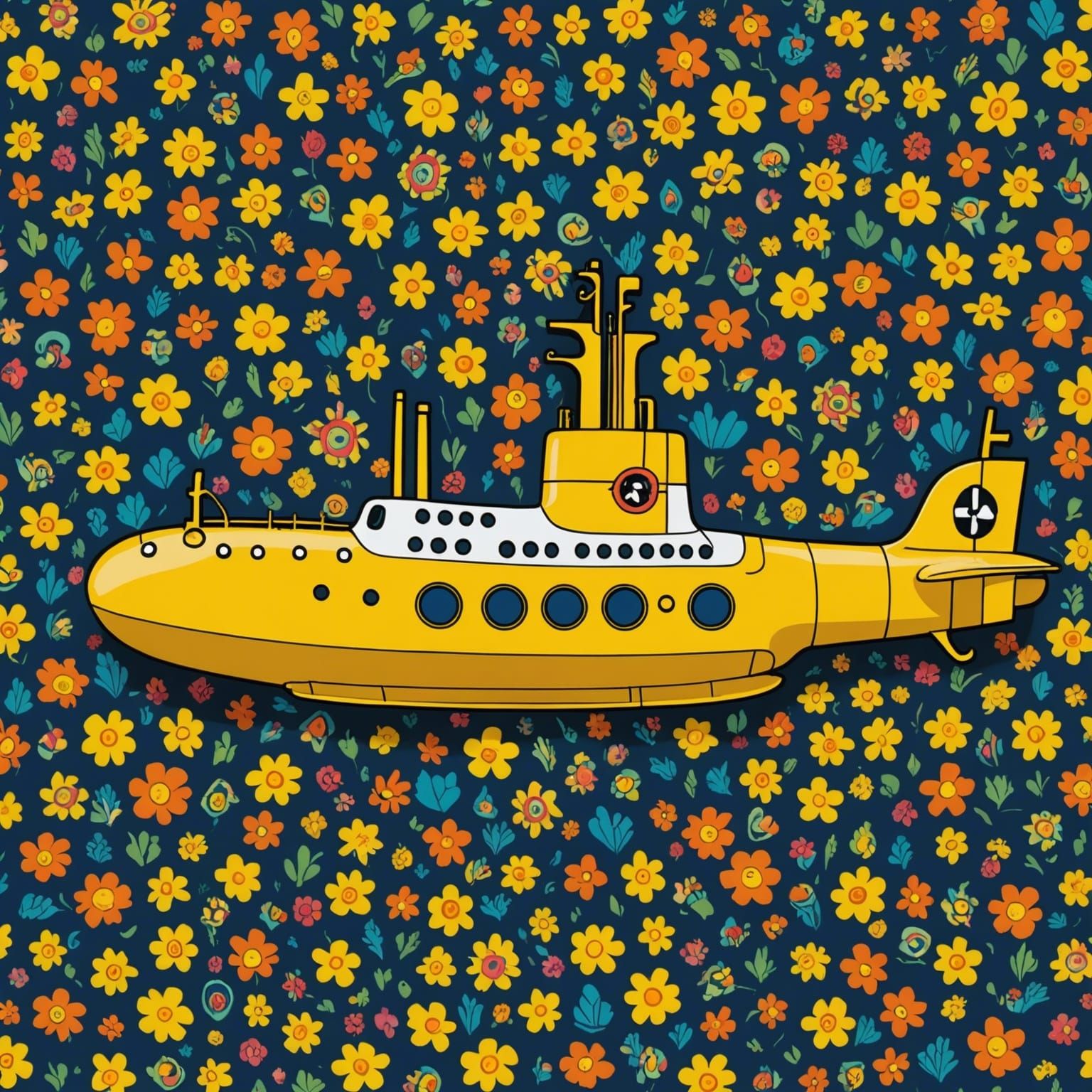 AI Generated Yellow Submarine