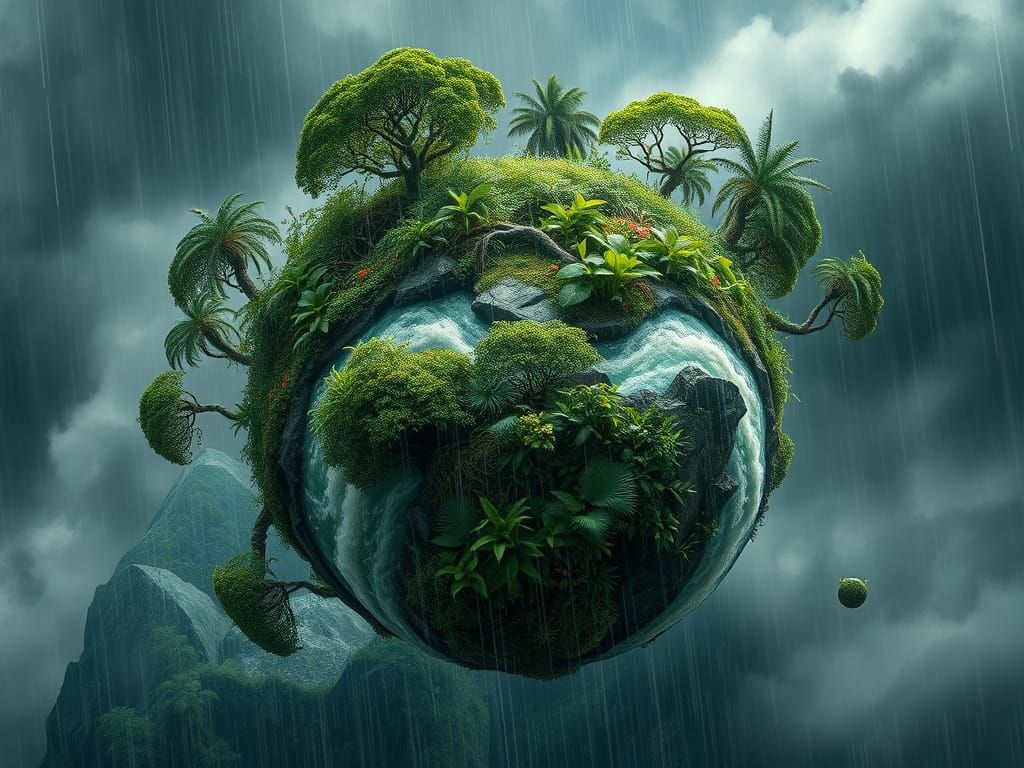 Floating Microplanet in Turbulent Jungle
