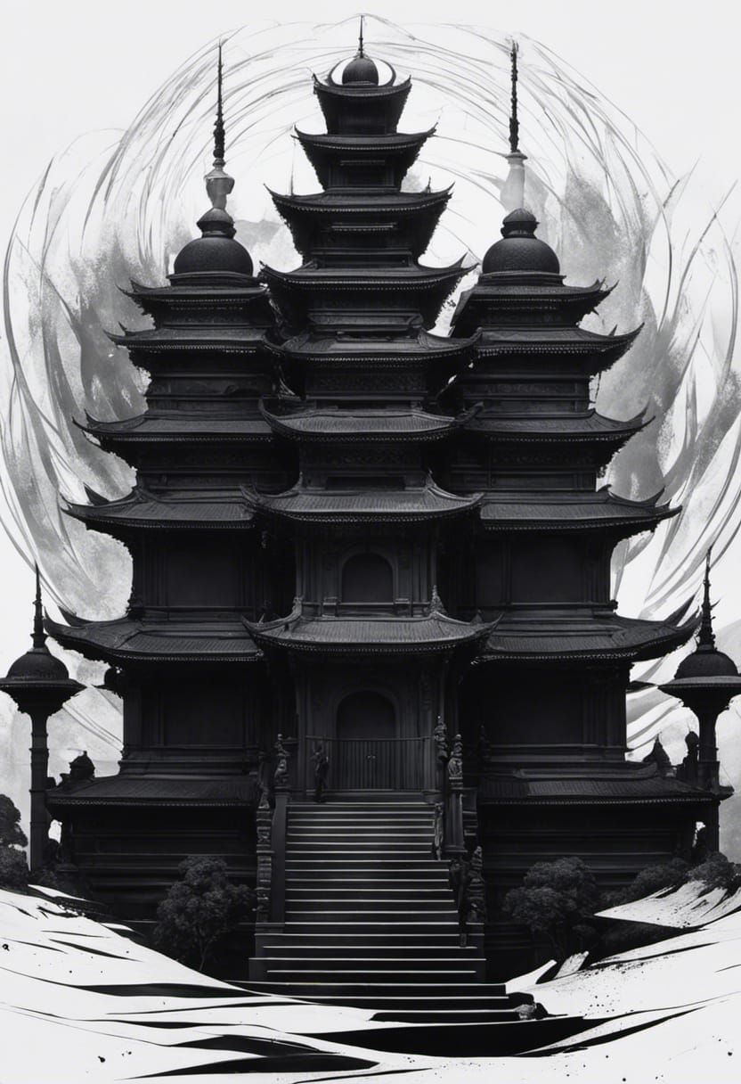 Mughal Architecture Inspired by Black Lilies