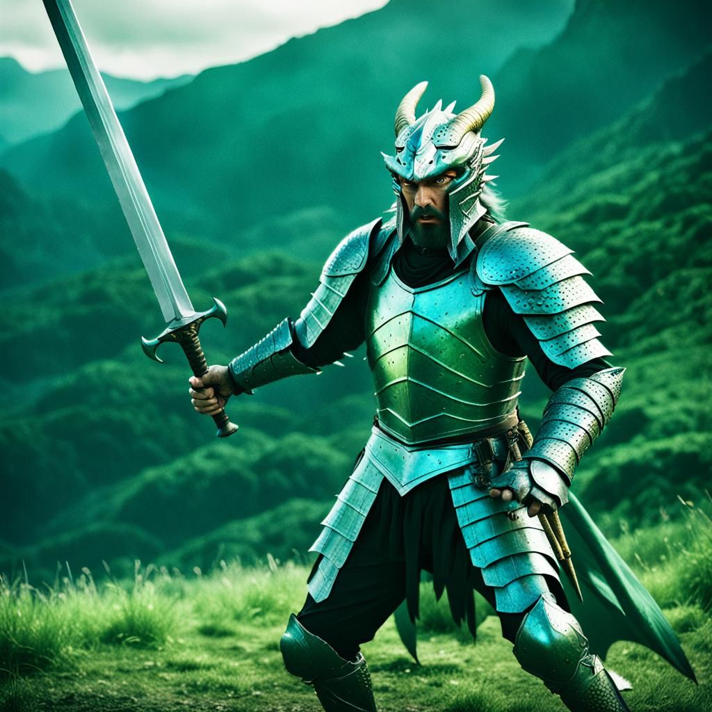 Siegfried Battles Fafner with Nothung Sword: Cinematic Still