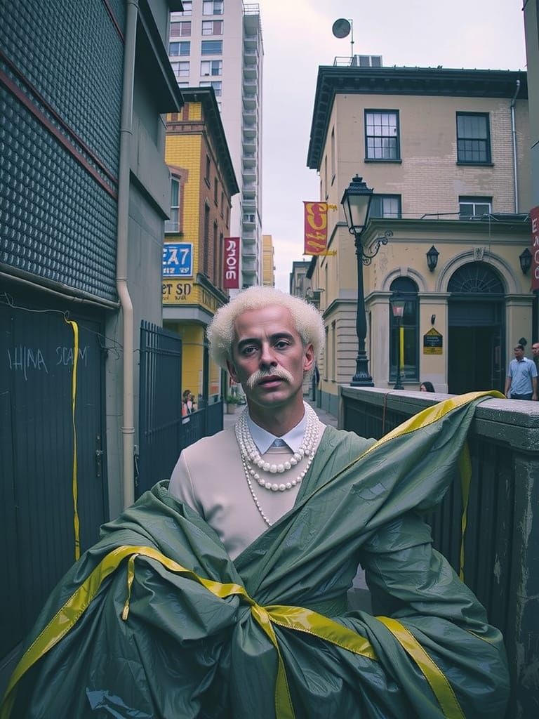 Surreal High-Fashion Portrait in Editorial Style