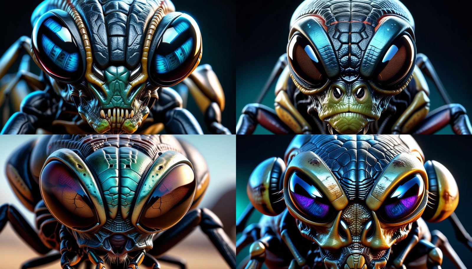 Alien Ant Head in Detailed 8K Resolution