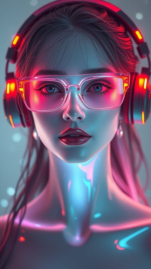 Goddess in Futuristic Biomorphic Style