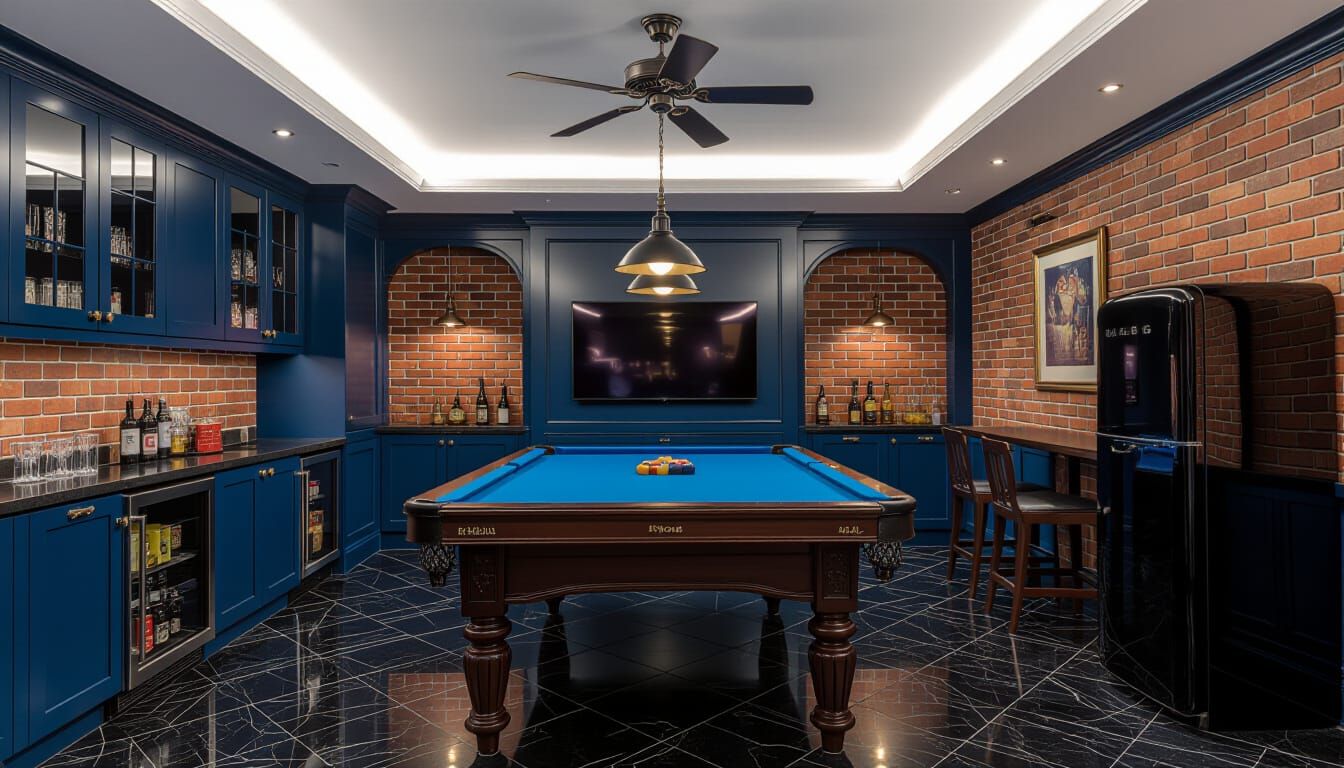 Victorian Billiards Room with Modern Amenities