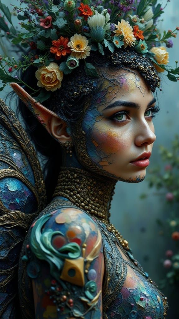 Fairy Goddess of Nebulae in Fairypunk Style