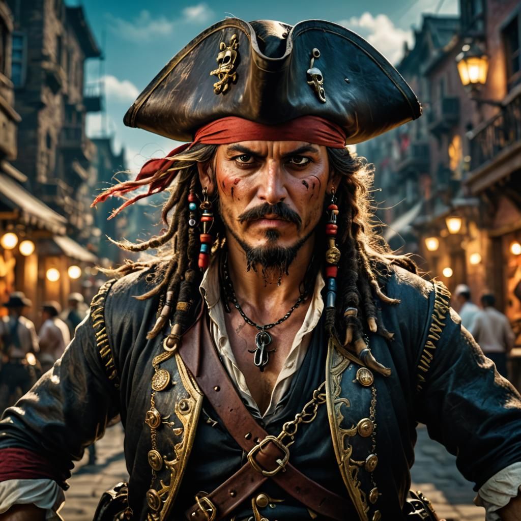 Dramatic Pirate Close-Up: Professional 4K Photo