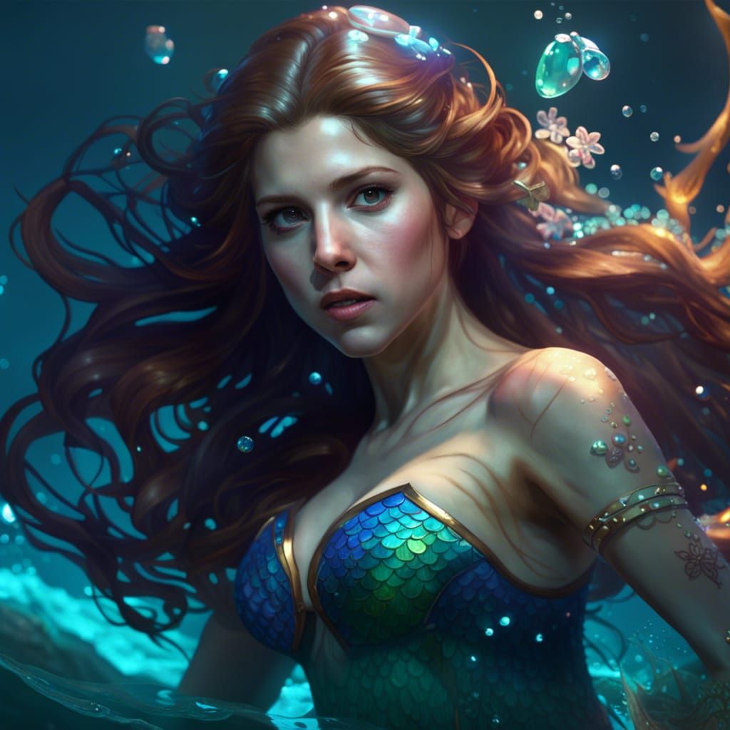 Anna Kendrick as a Mermaid in Digital Art