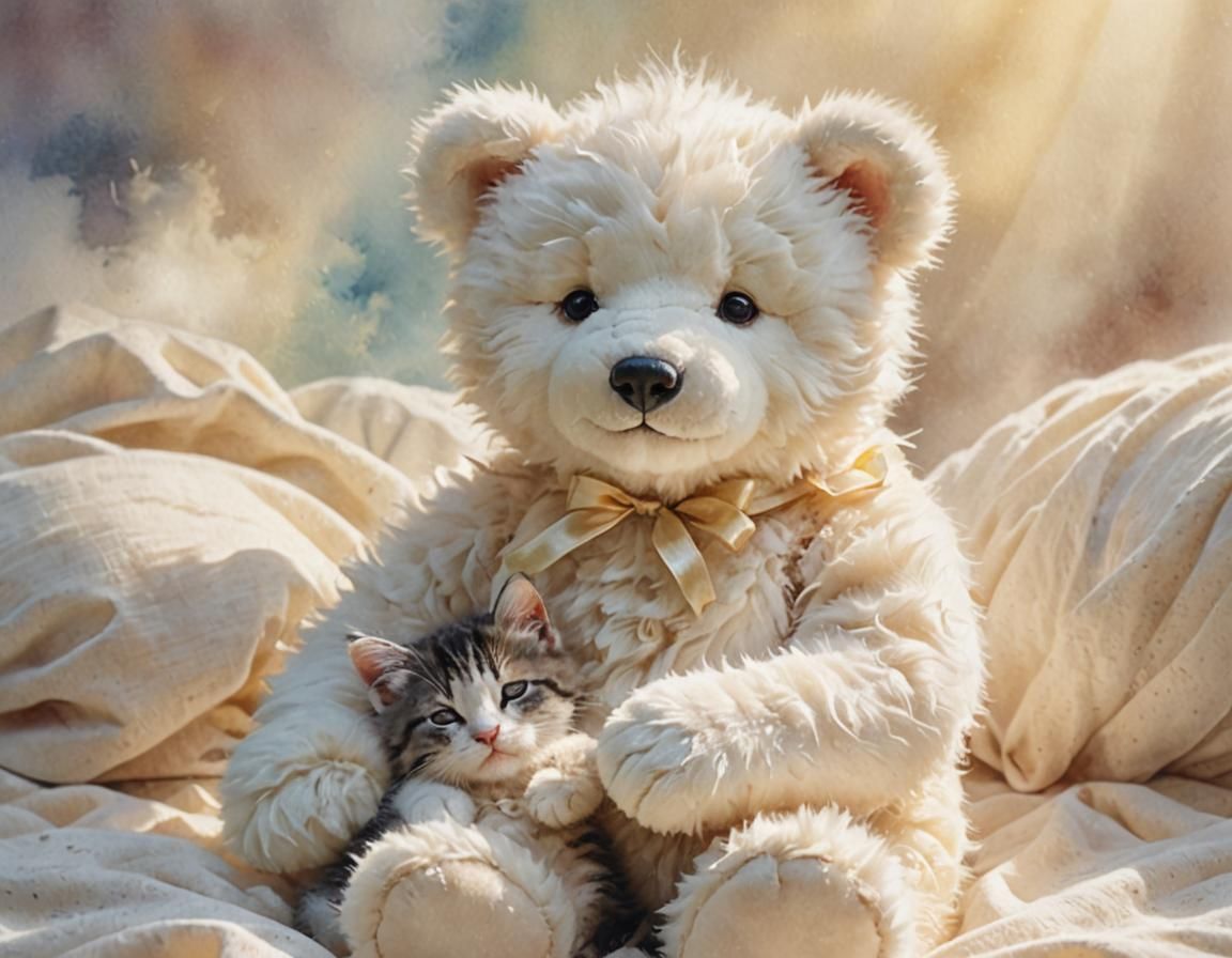 A very large white steif Teddy Bear the most lovable face ev...