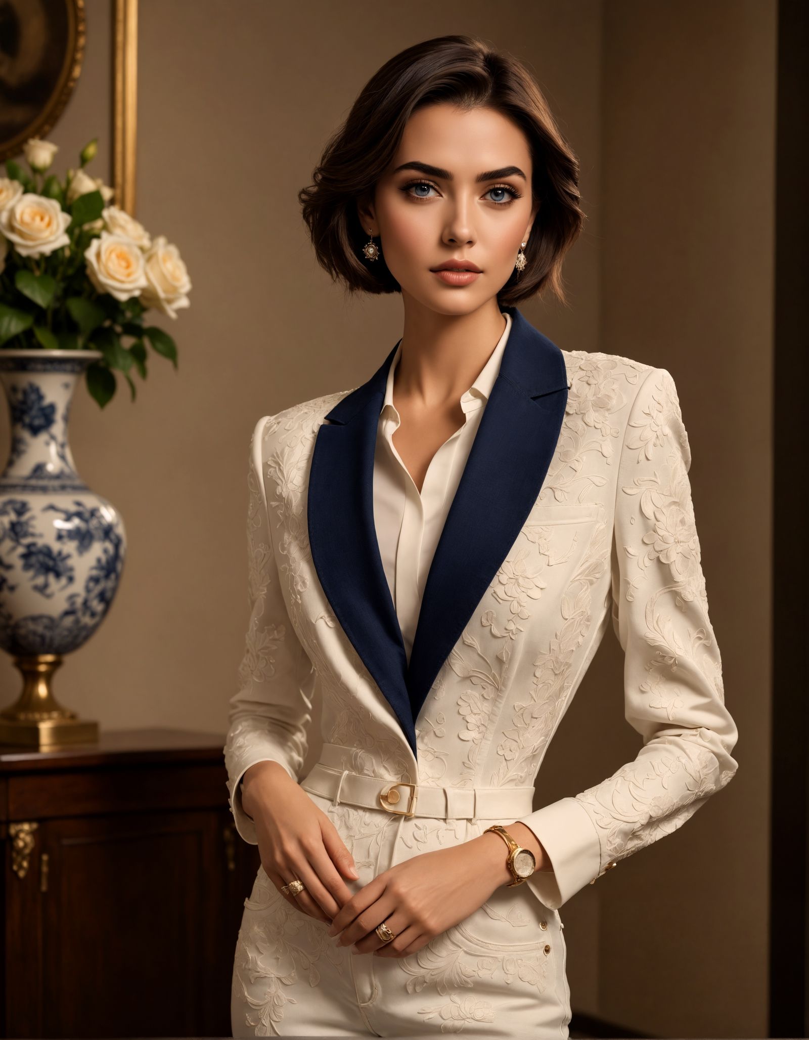 Sophisticated Woman in Timeless Luxury