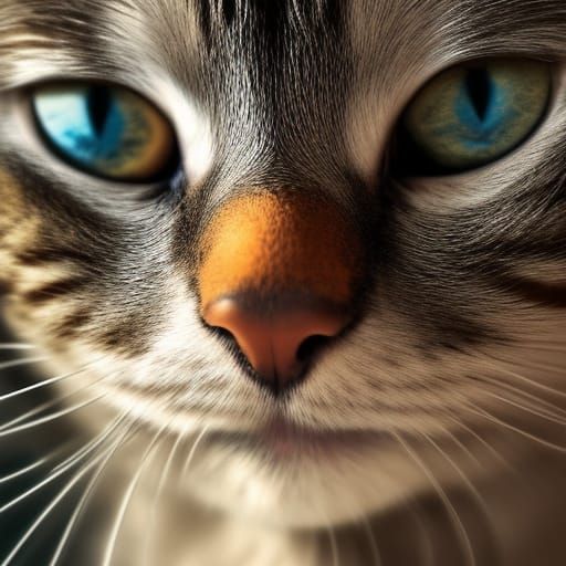 Hyperrealistic Cat Portrait with Intricate Details