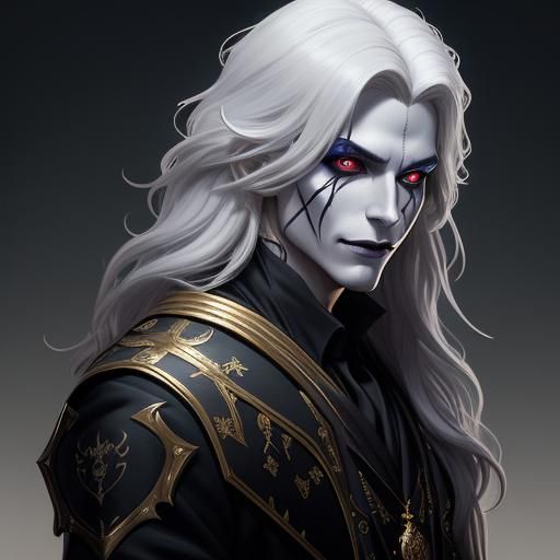 Androgynous Clown Avatar in Anime Style