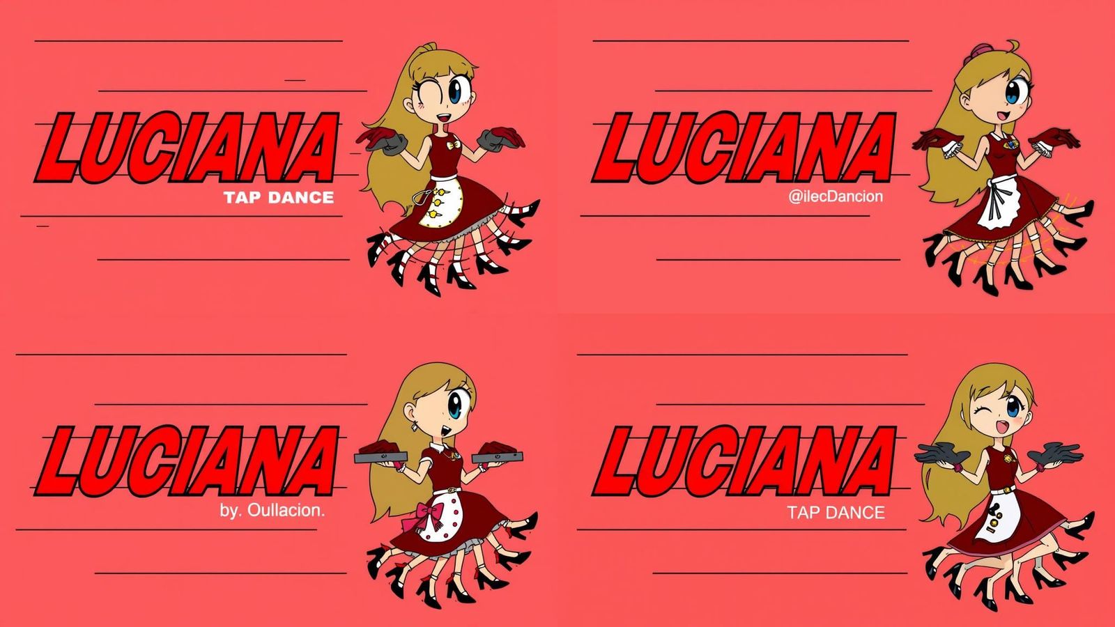 Energetic Cartoon Woman Tap Dancing in Anime Style