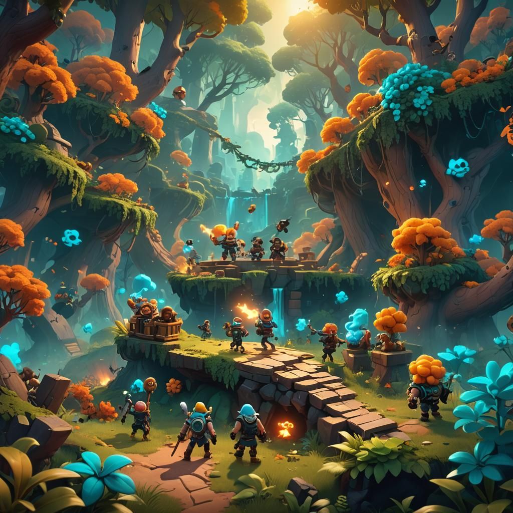 Epic Brawl Stars Battle in Mystical Forest