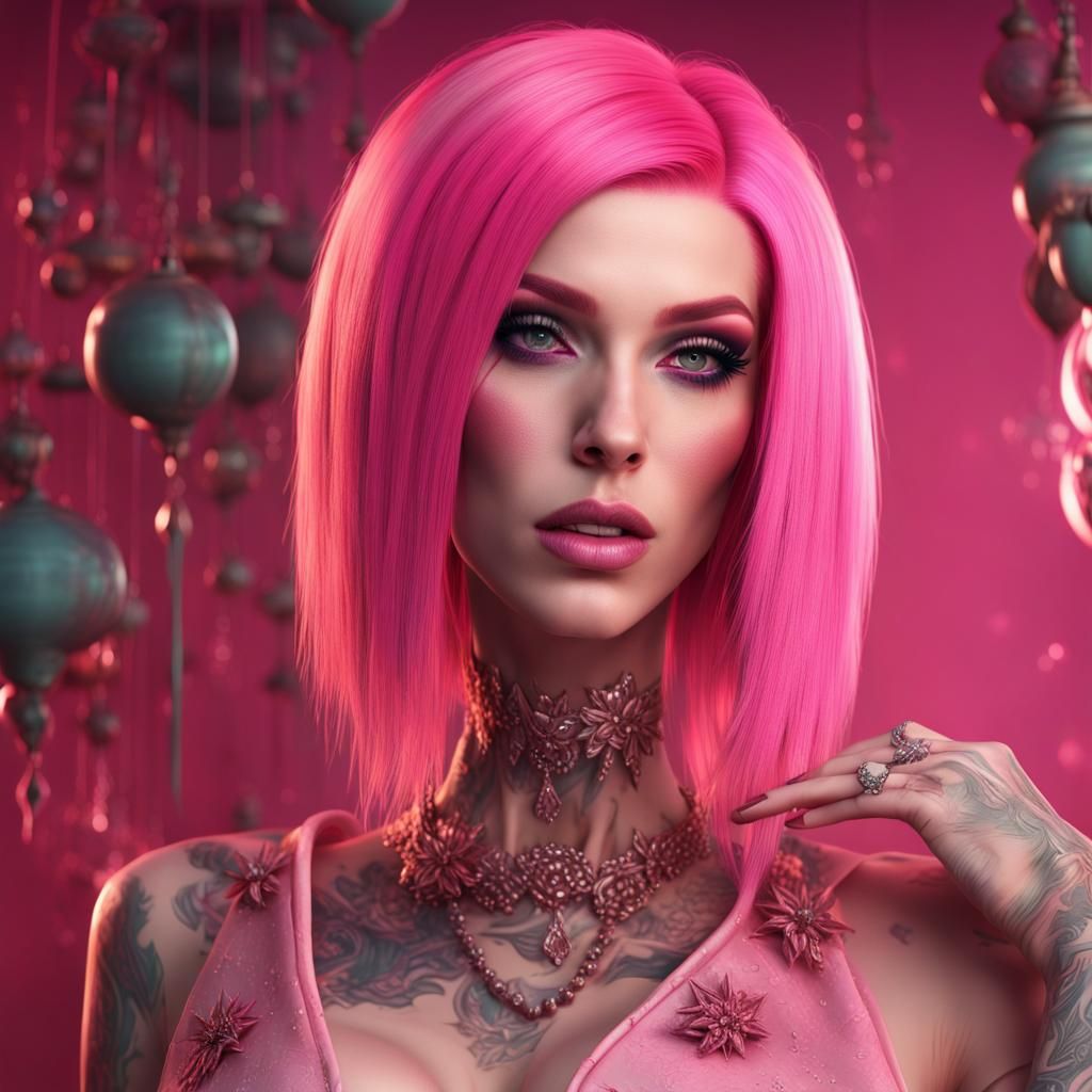 Jeffree Star as Girl with Pink Hair
